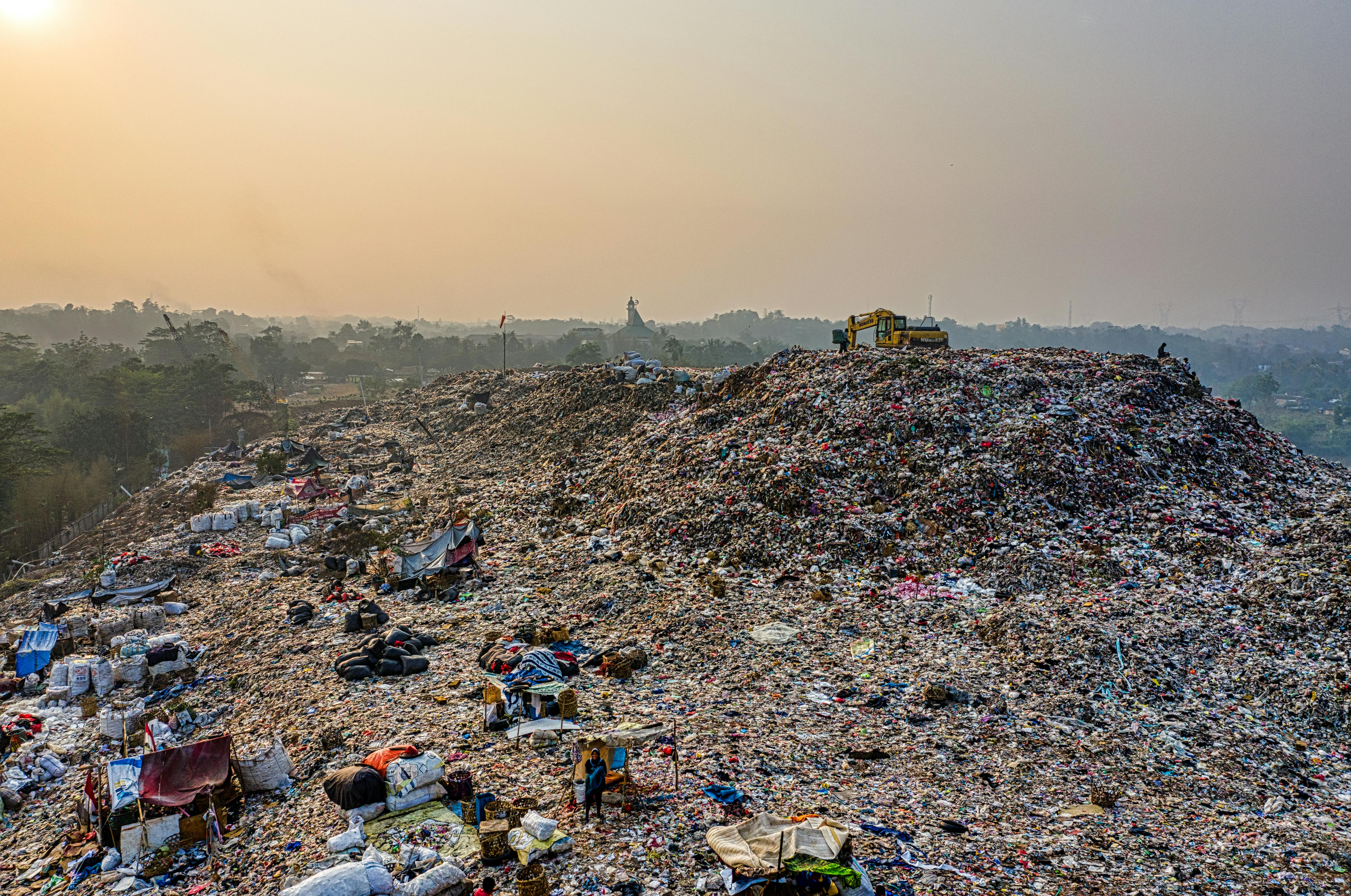 An honest view of a large landfill — a symbol of the global waste challenge